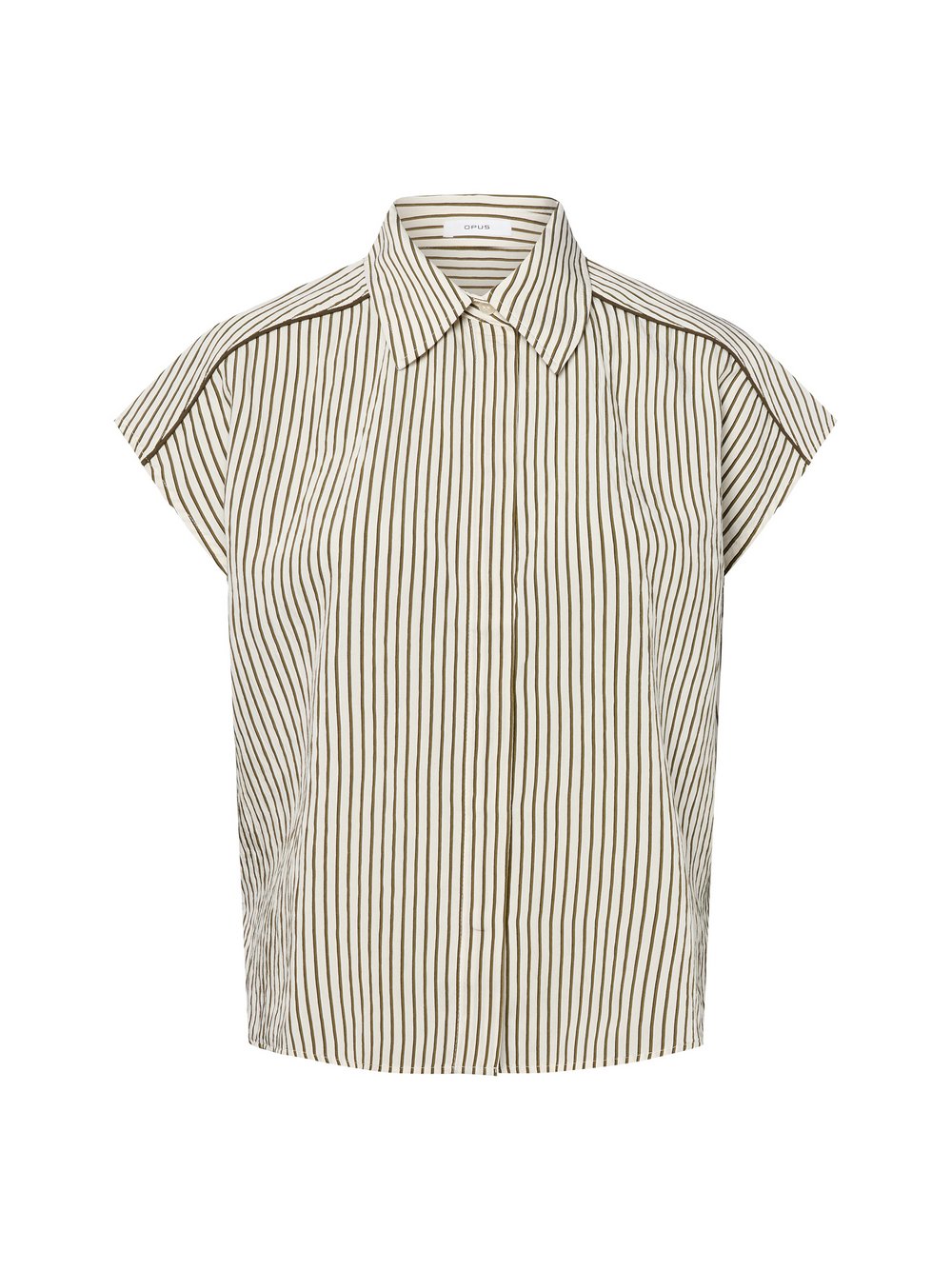 Opus Kurzarm-Bluse Damen Viskose mehrfarbig gestreift, 40