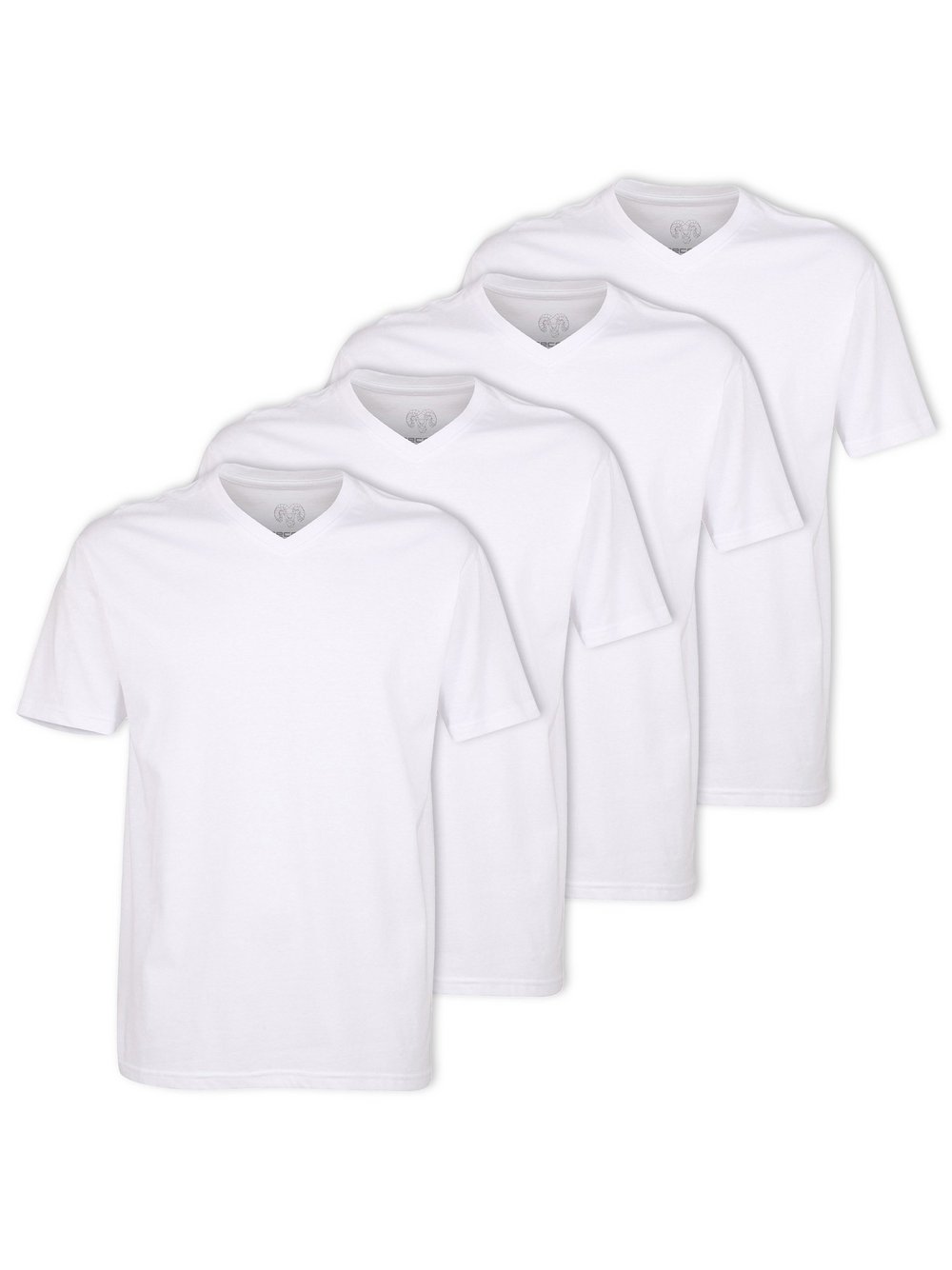 Ceceba T-Shirt 4er Pack Herren Baumwolle weiß, XL