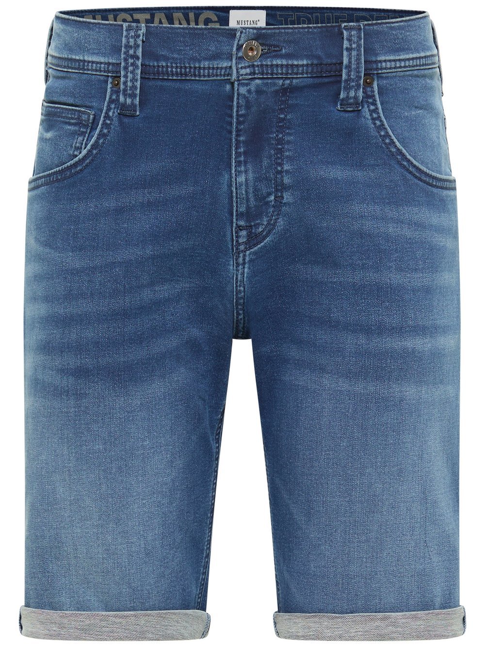 Mustang Jeans Shorts Herren Baumwolle blau, 36