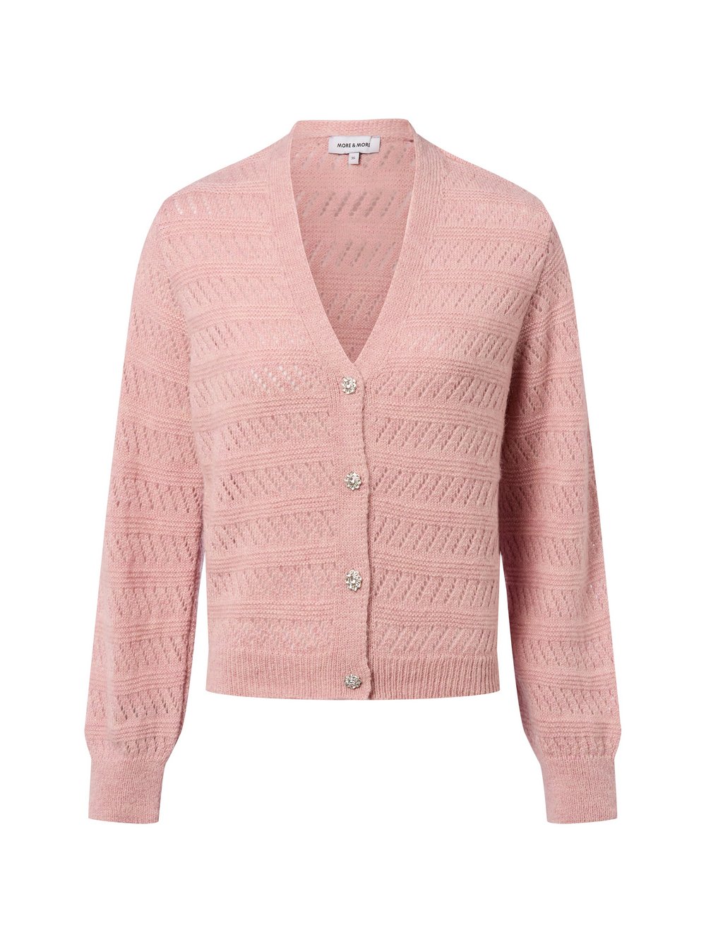 More & More Strickjacke Damen rosa meliert, 44
