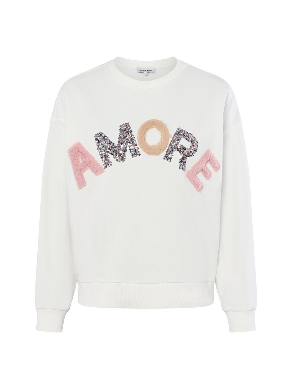 Thumbnail - More & More Sweatshirt Damen Baumwolle weiß bedruckt, 34