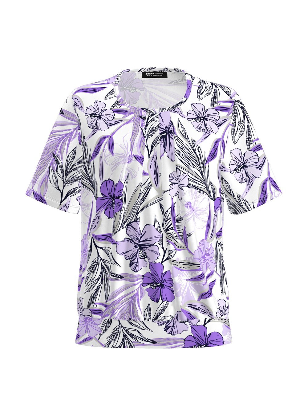 Frank Walder Blusenshirt Damen Viskose mehrfarbig gemustert, 36
