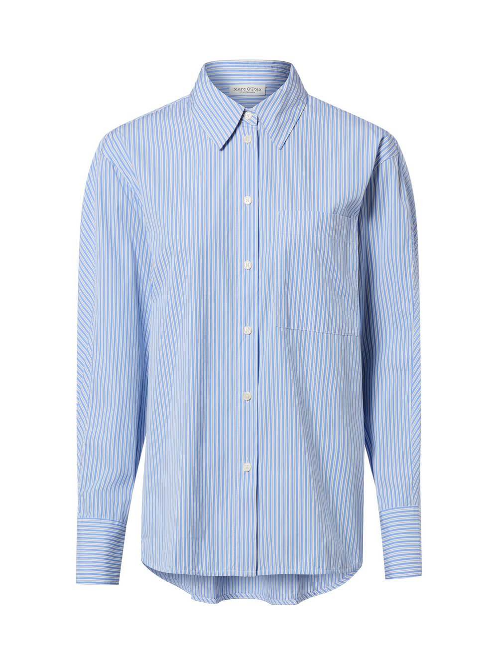 Marc O'Polo Hemdbluse Damen Baumwolle mehrfarbig gestreift, 44