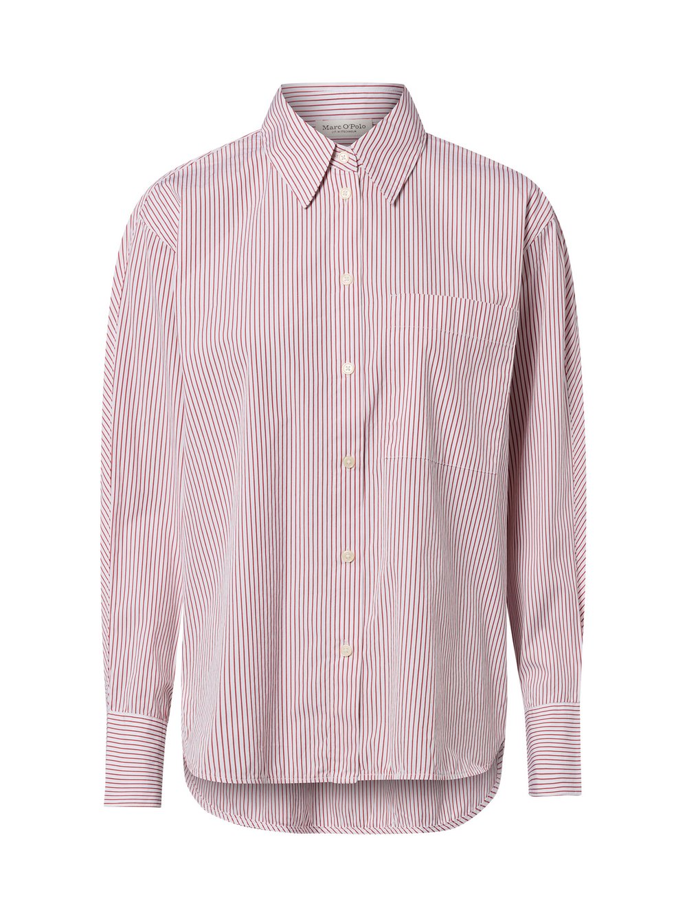 Marc O'Polo Hemdbluse Damen Baumwolle mehrfarbig gestreift, 44