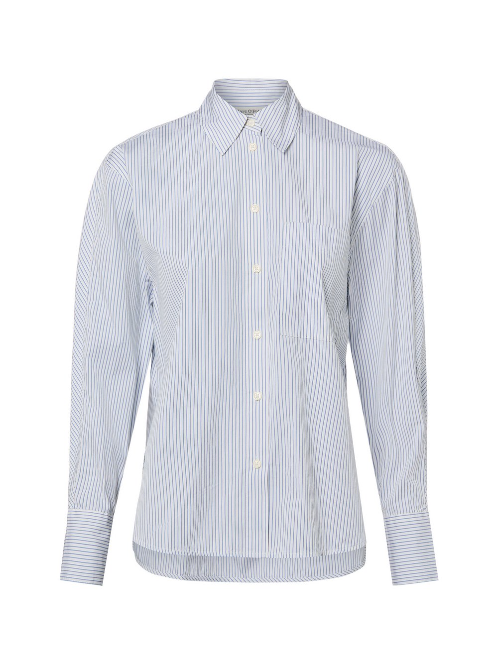 Thumbnail - Marc O'Polo Hemdbluse Damen Baumwolle blau gestreift, 38