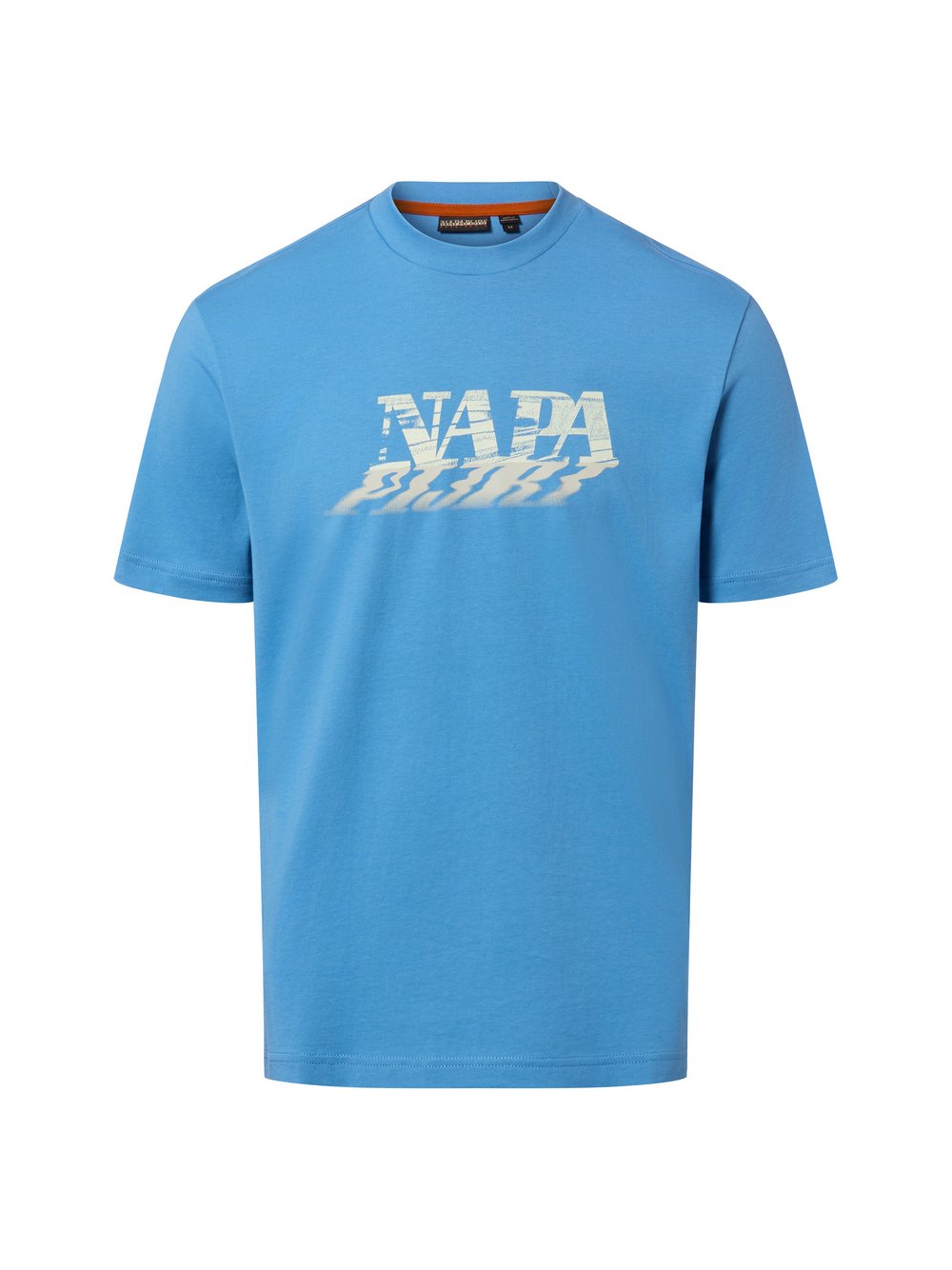 Napapijri T-Shirt Herren Baumwolle blau bedruckt, S