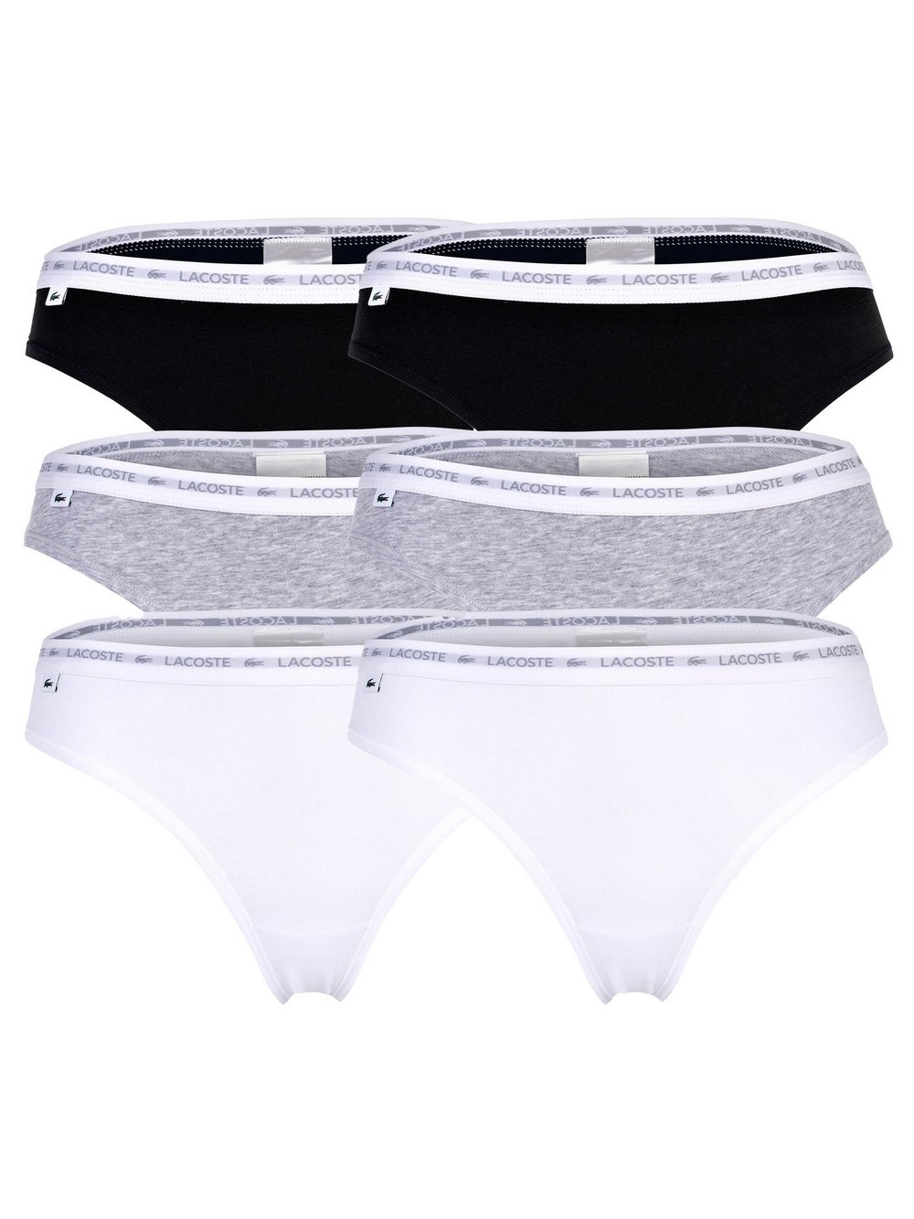 Lacoste String 6er Pack Damen Baumwolle mehrfarbig, L