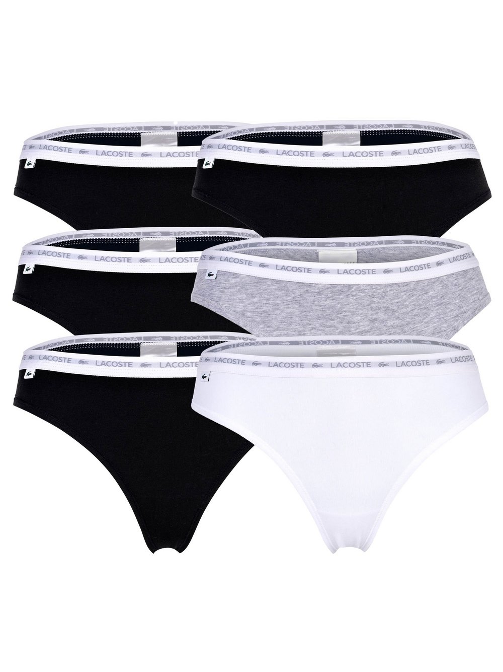 Lacoste String 6er Pack Damen Baumwolle mehrfarbig, XL