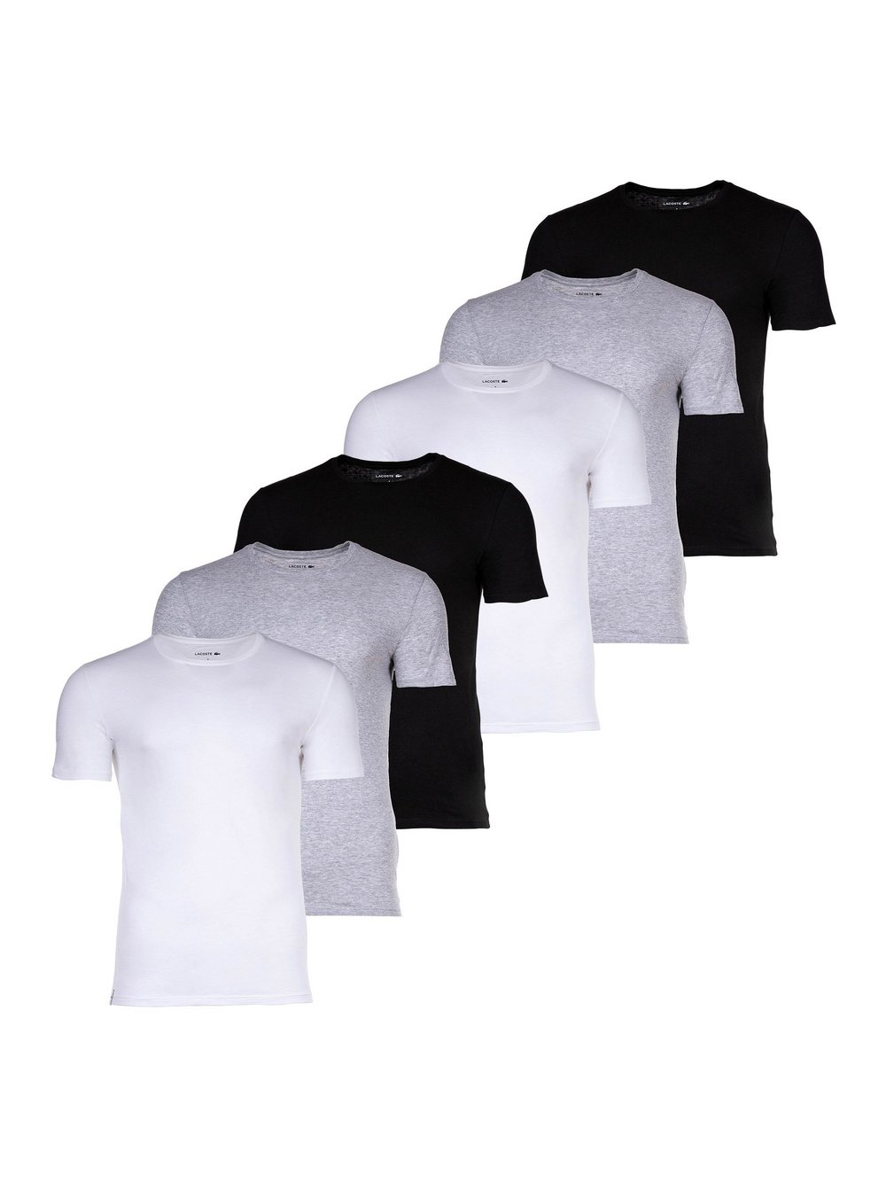 Lacoste T-Shirt 6er Pack Herren Baumwolle mehrfarbig, S