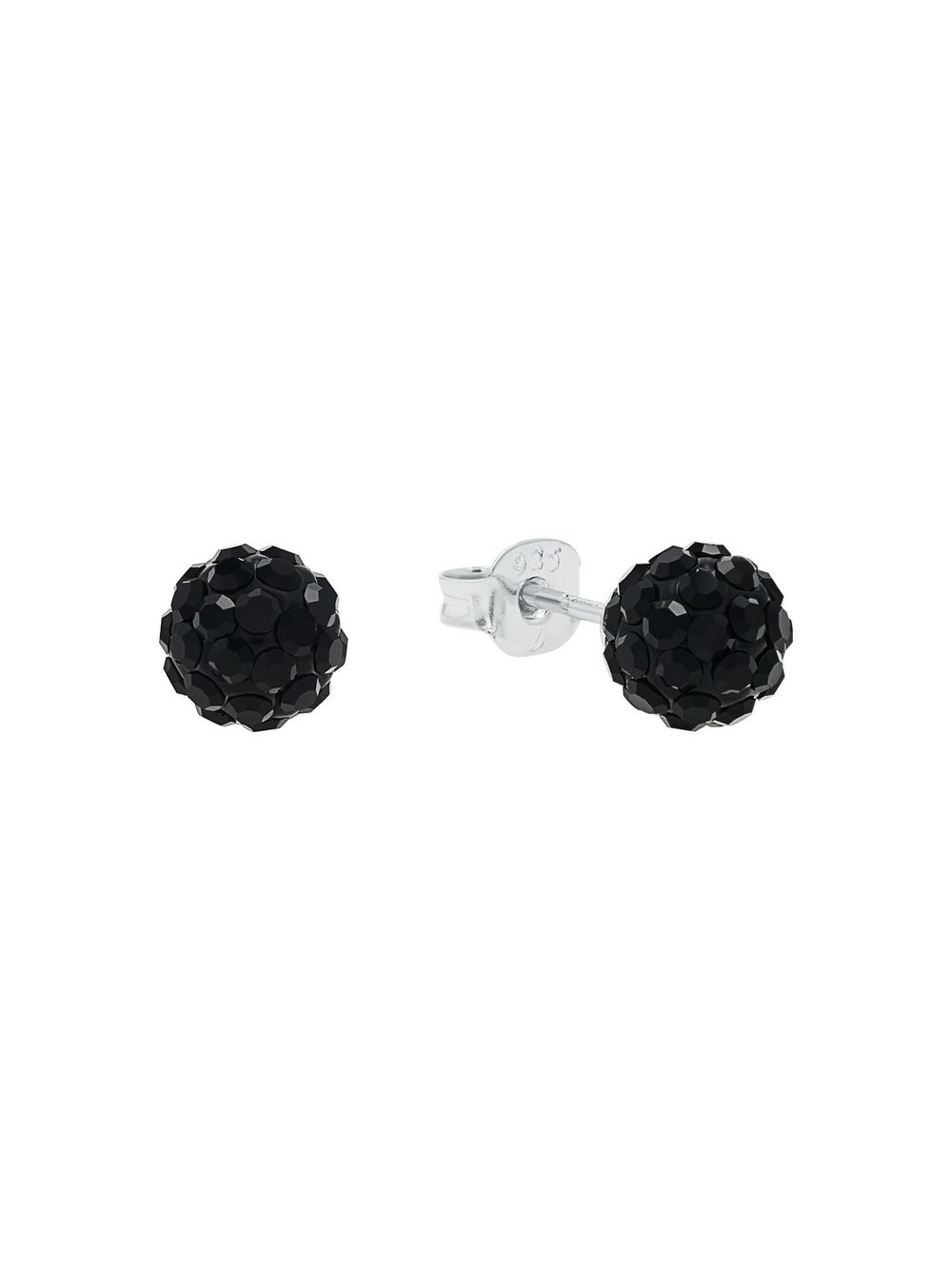amor Ohrstecker Damen Sterlingsilber schwarz, ONE SIZE