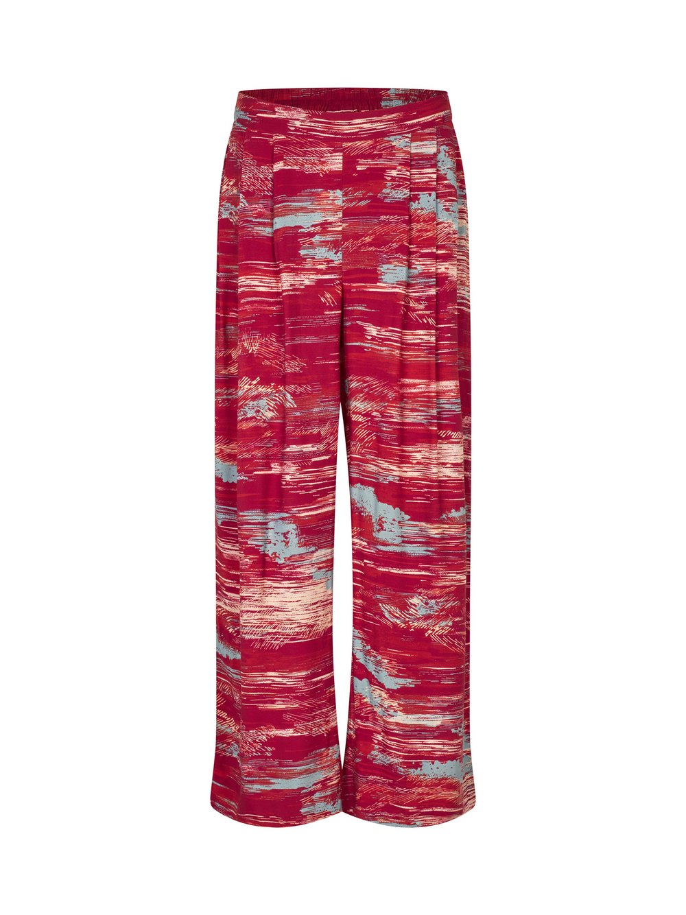 Masai 7/8 Stoffhose Damen Viskose rot bedruckt, 36