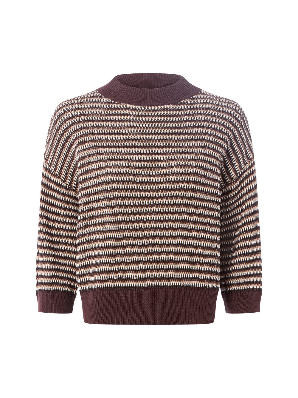 Opus Strickpullover Damen Baumwolle lila gemustert, S