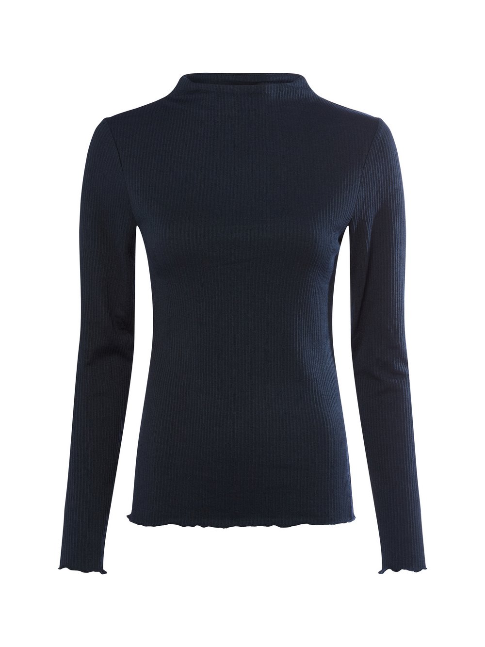 Opus Langarmshirt Damen blau strukturiert, 40