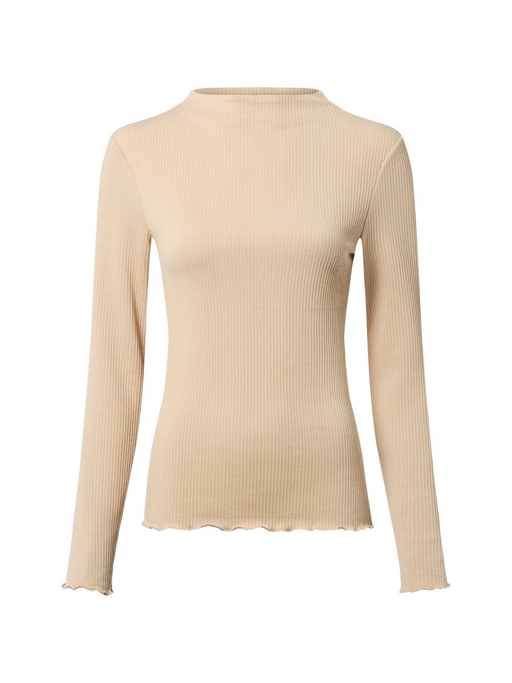 Opus Langarmshirt Damen beige strukturiert, 36