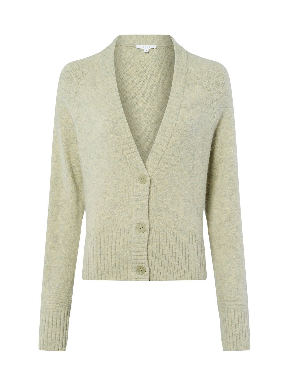 Opus Strickjacke mit Alpaka-Anteil Damen grün meliert, 36