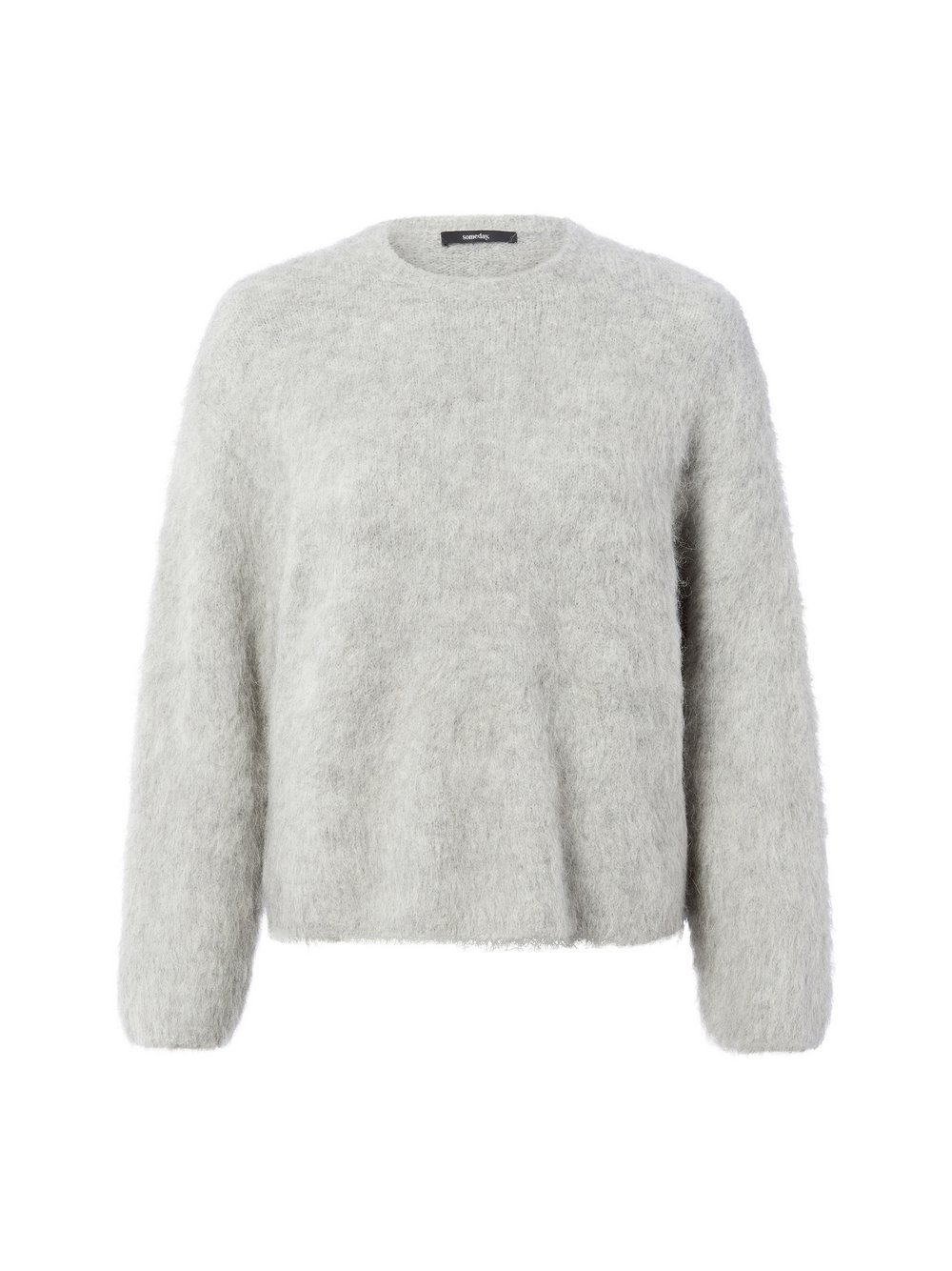 Thumbnail - Someday Strickpullover aus Alpaka Damen Wolle grau meliert, 36