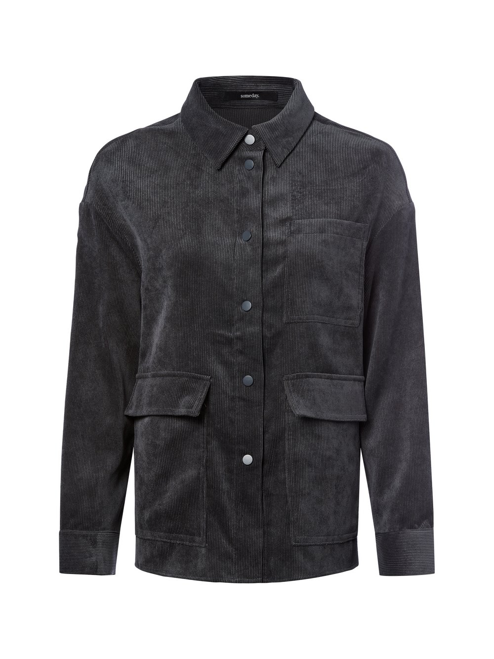 Someday Hemdbluse Damen Cord grau, 38
