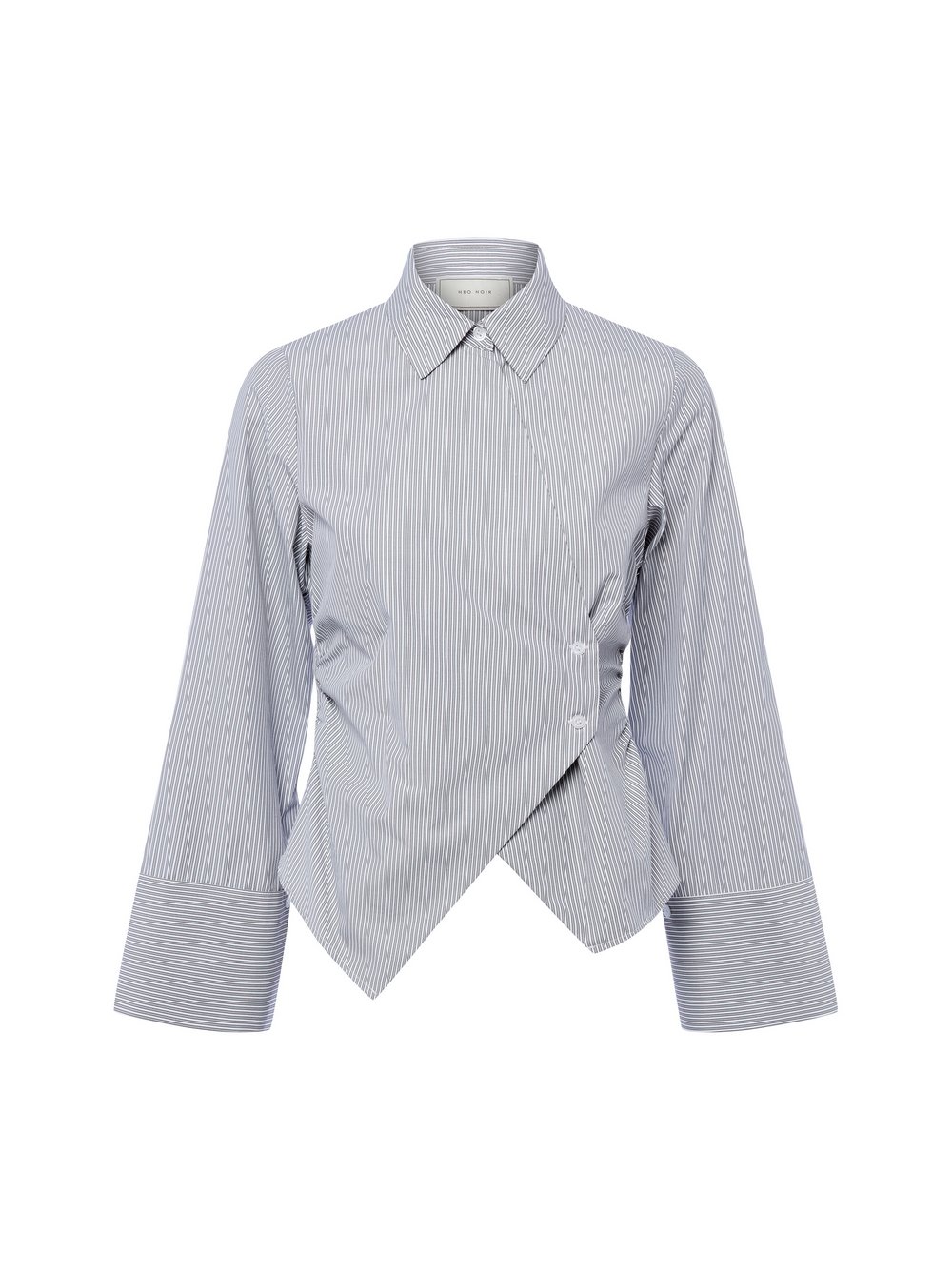 Neo Noir Hemdbluse Damen Baumwolle mehrfarbig gestreift, 36