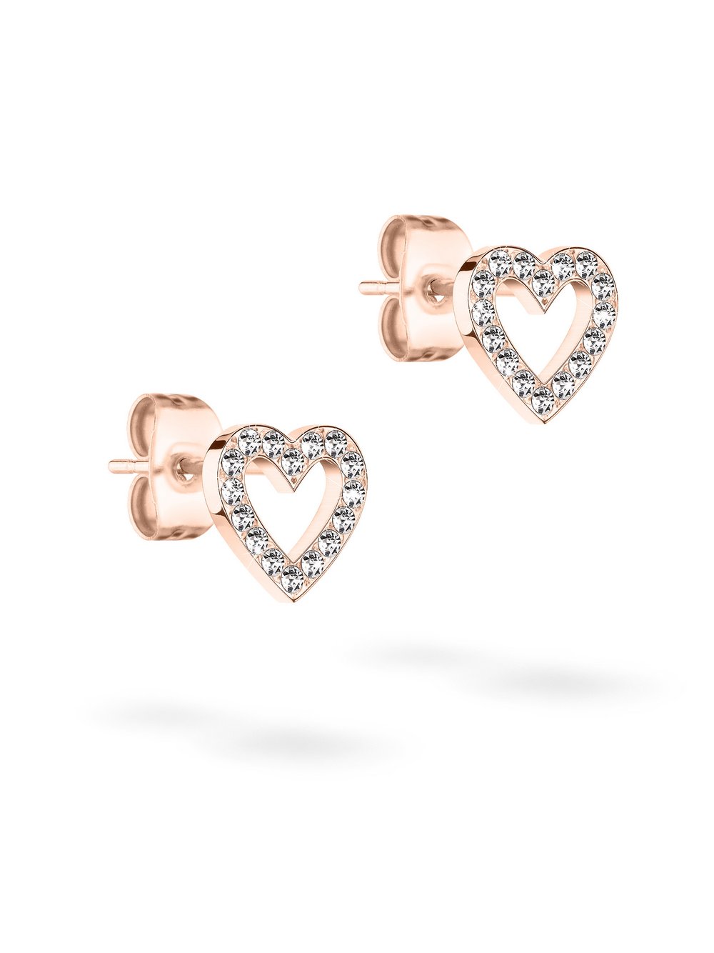 Thumbnail - Tamaris Ohrringe Sparkling Hearts Damen Edelstahl roségold, ONE SIZE