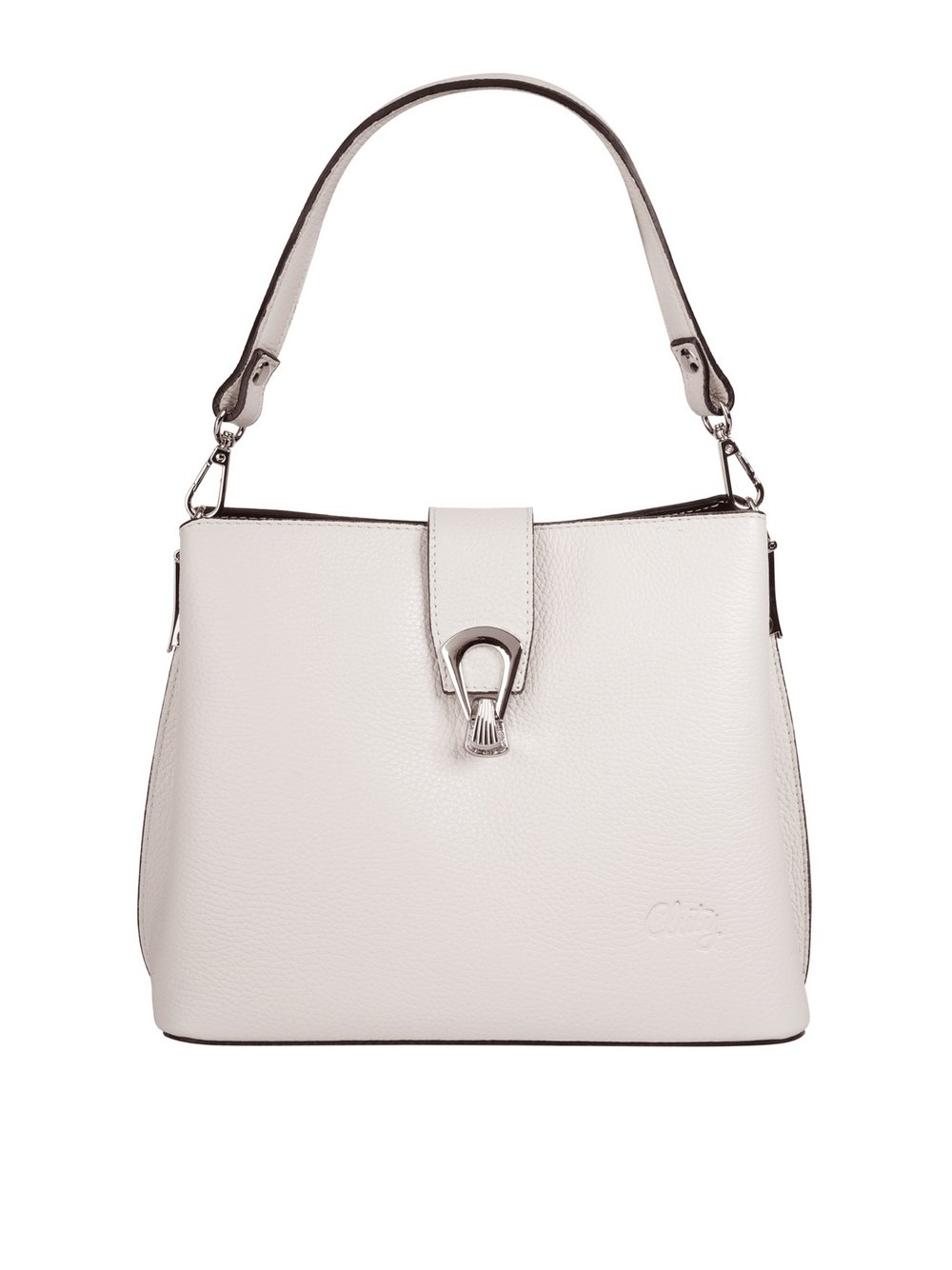 Thumbnail - Cluty Umhängetasche Damen Leder weiß, ONE SIZE