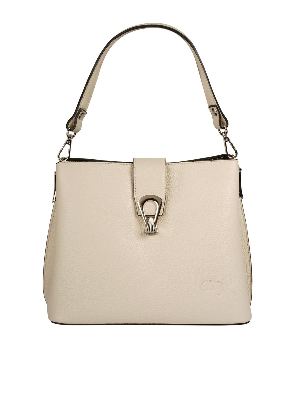 Thumbnail - Cluty Umhängetasche Damen Leder beige, ONE SIZE