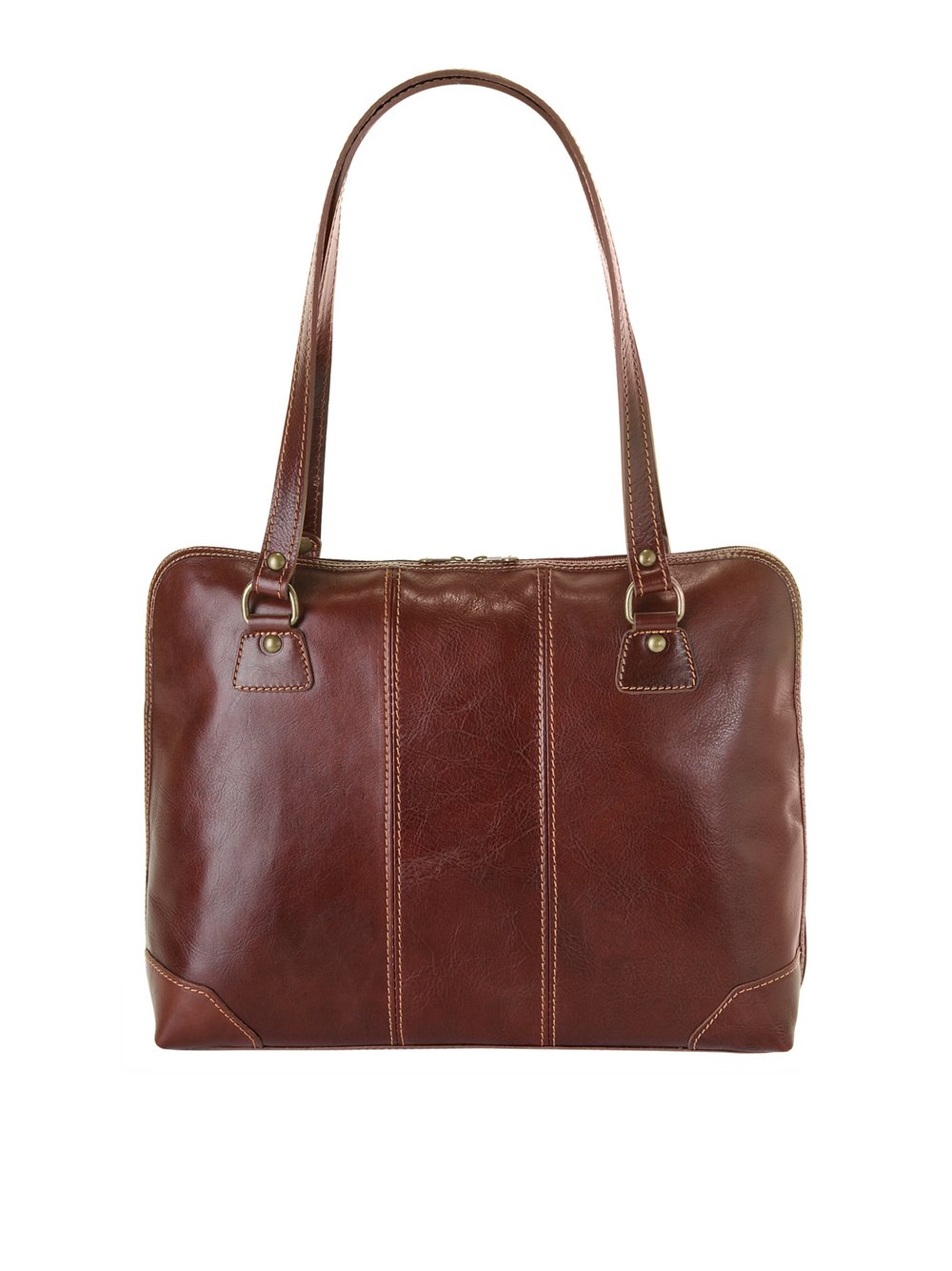 Thumbnail - piké Handtasche Damen Leder braun, ONE SIZE