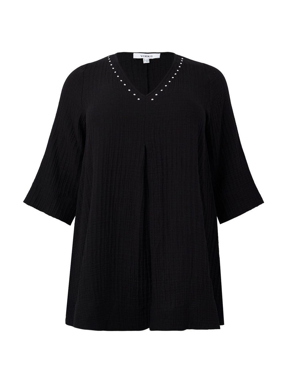 YOEK Tunika Damen Baumwolle schwarz, 42-44