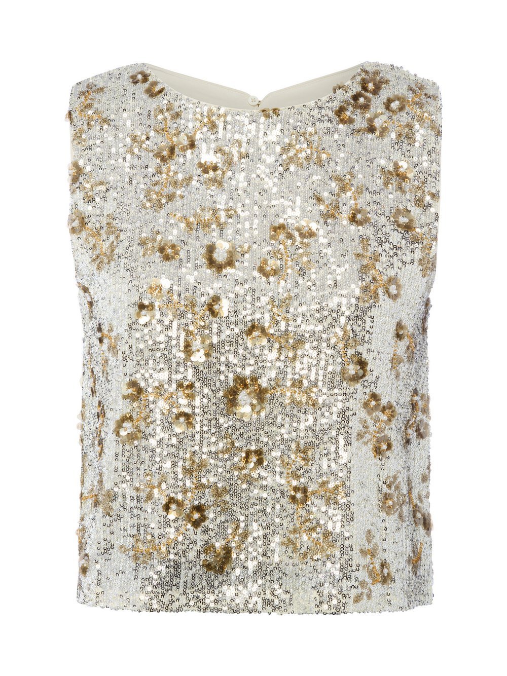 Msch Copenhagen Paillettentop Damen mehrfarbig gemustert, S