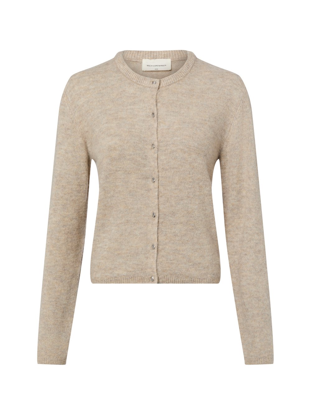 Msch Copenhagen Strickjacke mit Alpakaanteil Damen Wolle braun meliert, S/M