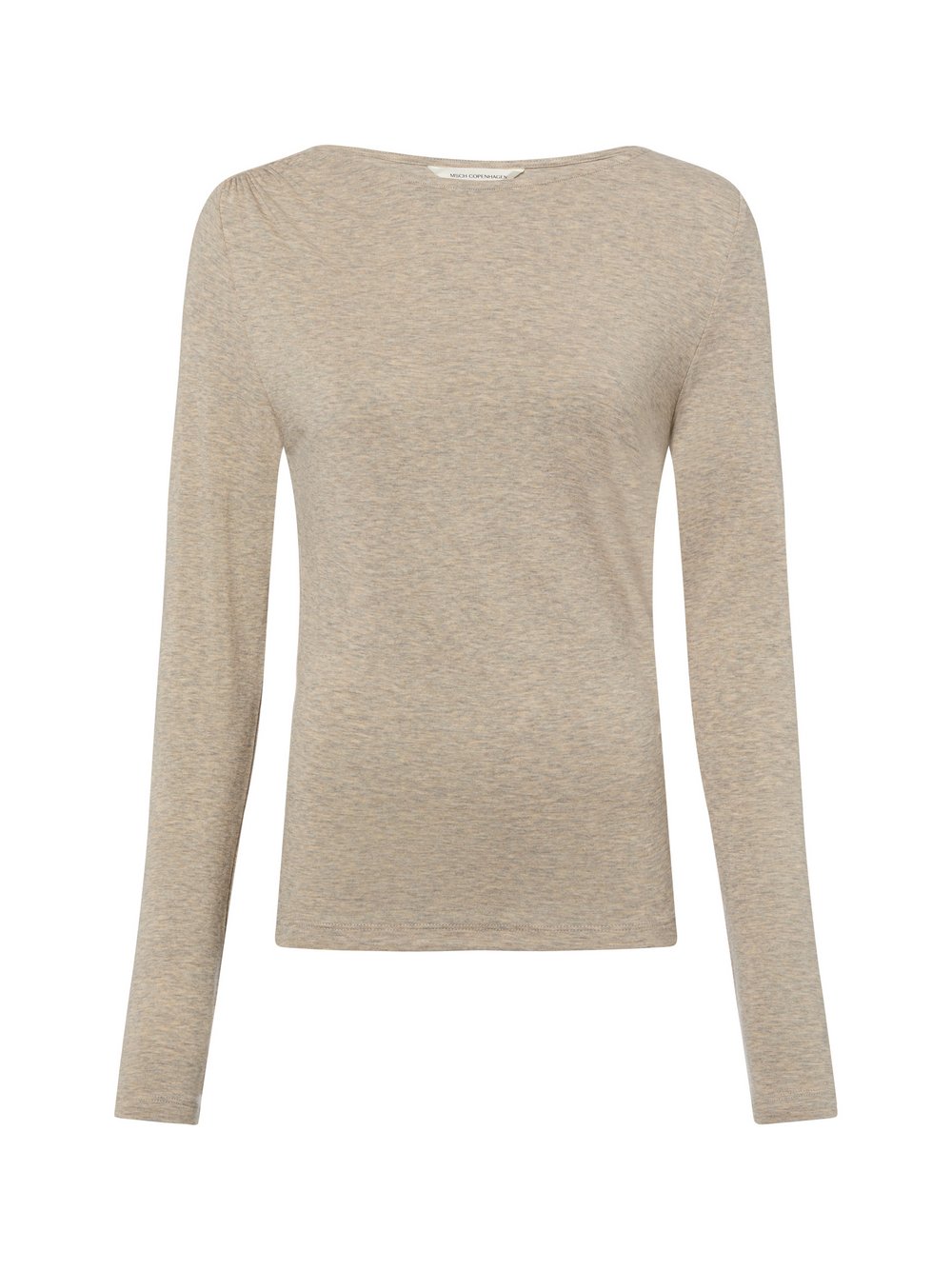 Msch Copenhagen Langarmshirt mit Wolle Damen beige meliert, XS/S