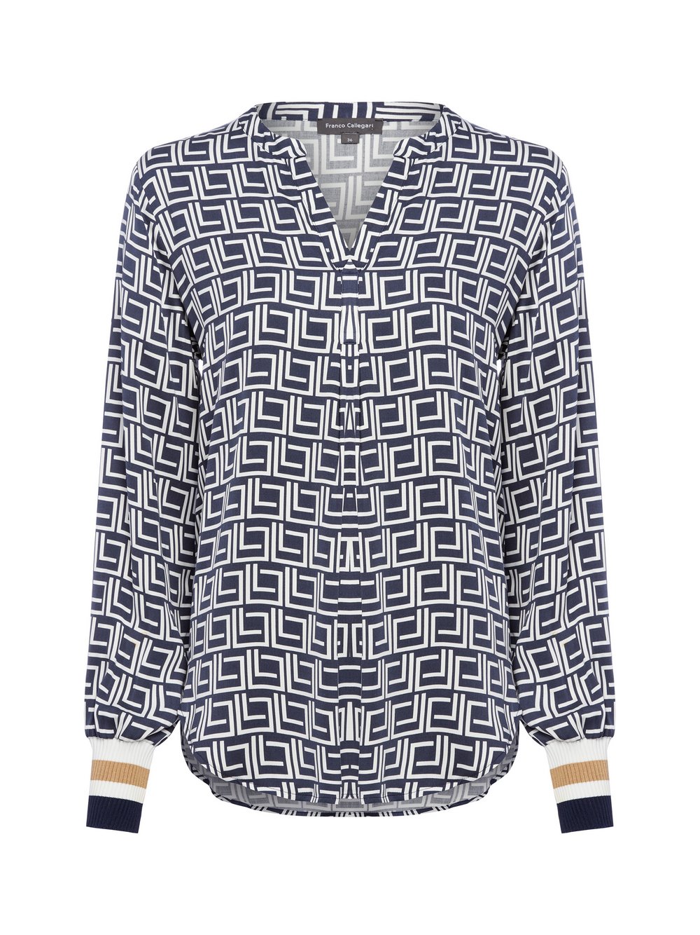 Franco Callegari Blusenshirt Damen Viskose mehrfarbig gemustert, 38