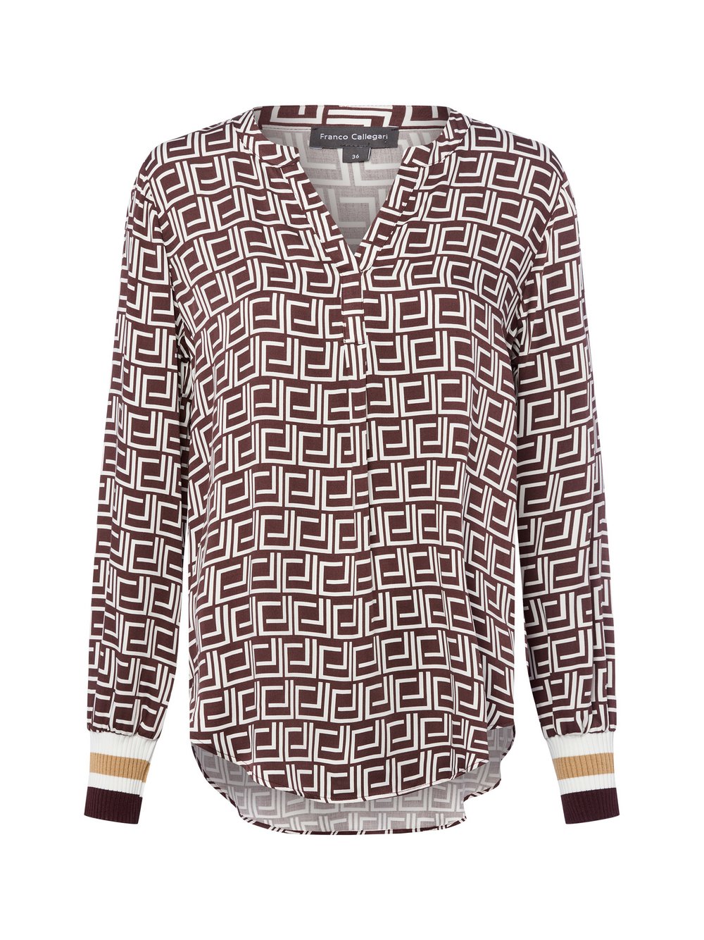 Franco Callegari Blusenshirt Damen Viskose mehrfarbig gemustert, 36
