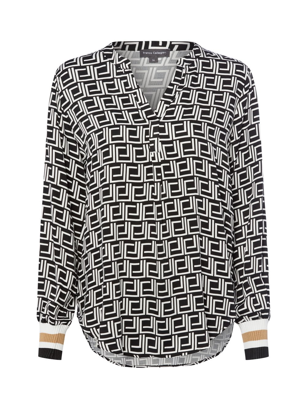 Franco Callegari Blusenshirt Damen Viskose mehrfarbig gemustert, 42