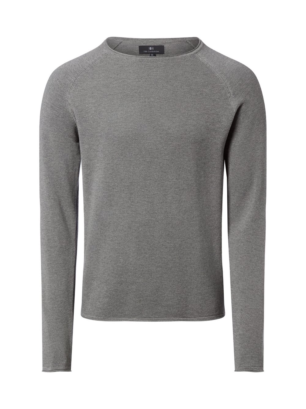Nils Sundström Strickpullover Herren Baumwolle grau meliert, XXL