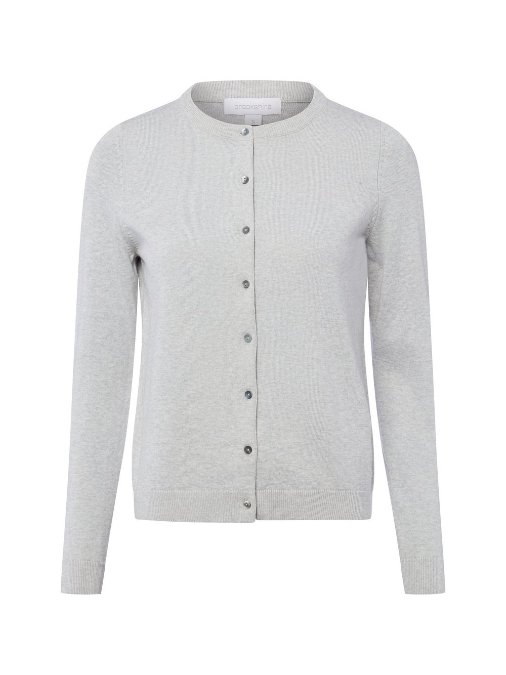 brookshire Strickjacke Damen Baumwolle grau meliert, XXL