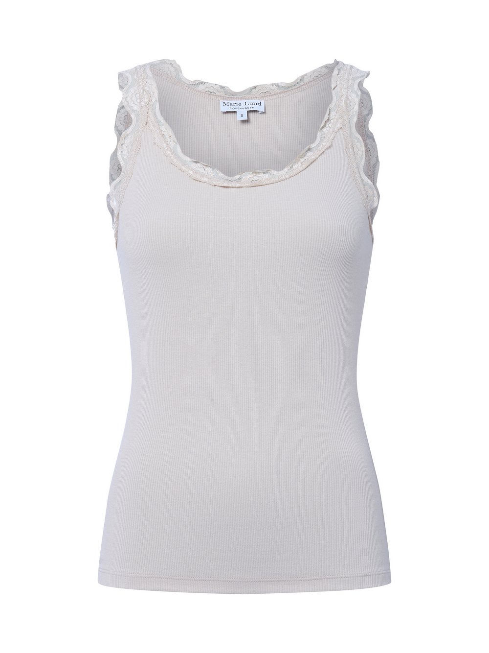 Marie Lund Top Damen Baumwolle beige, L
