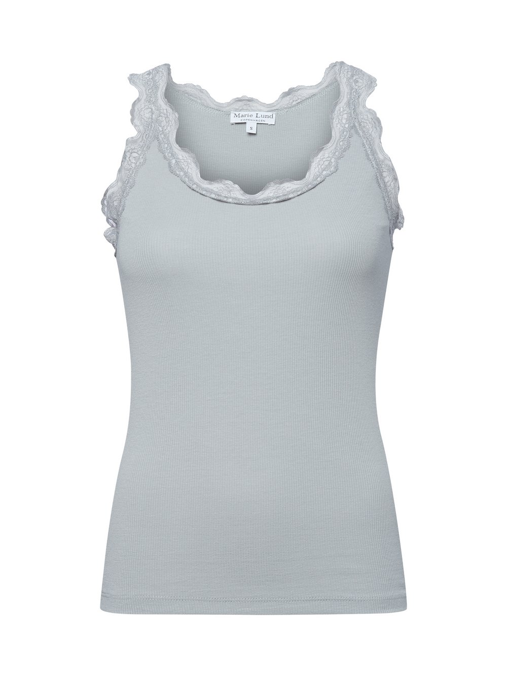 Marie Lund Top Damen Baumwolle grau, S