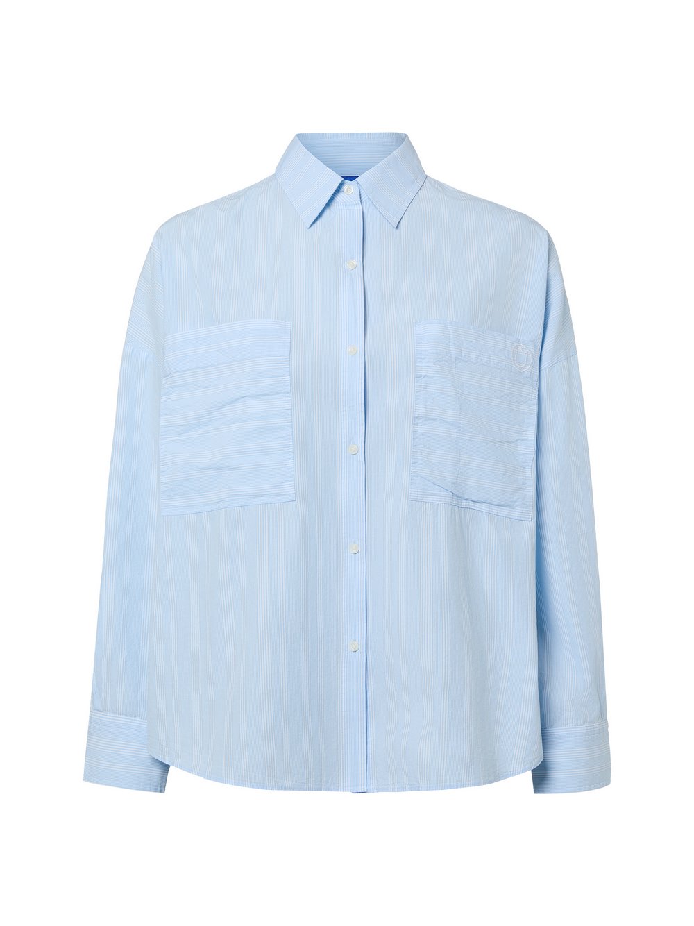 Thumbnail - HUGO BLUE Hemdbluse Damen Baumwolle mehrfarbig gestreift, 36