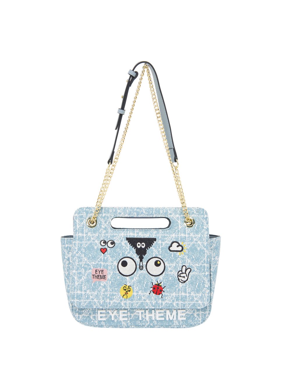 MyMo Umhängetasche Damen blau gemustert, ONE SIZE