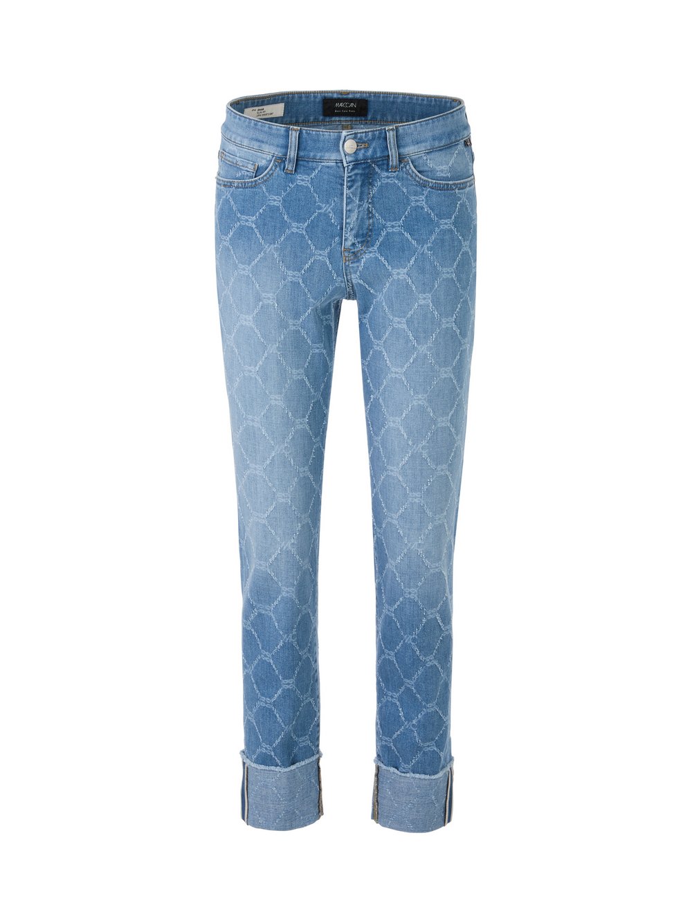 Marc Cain Jeans Damen Baumwolle blau gemustert, 36