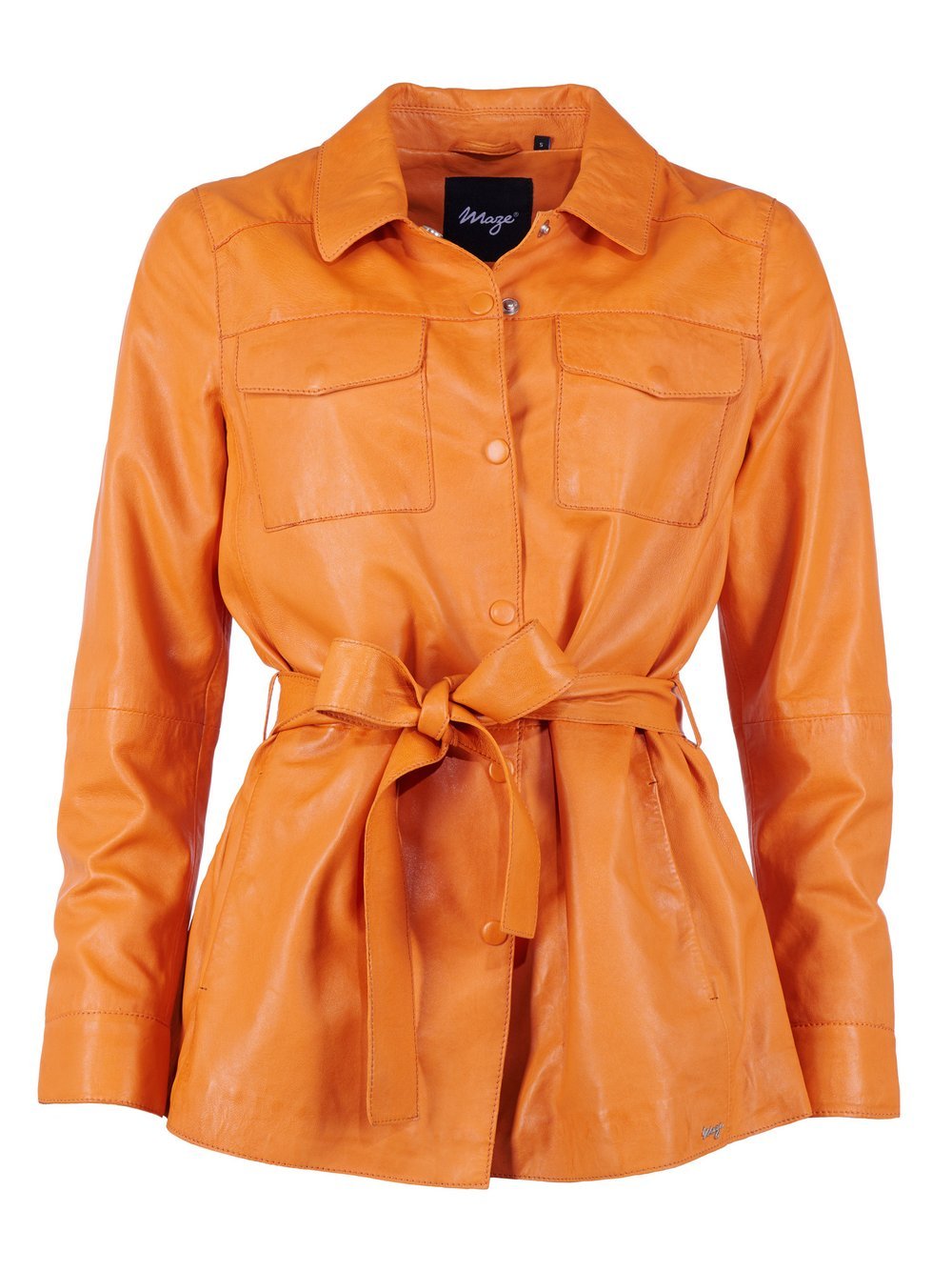 Maze Lederhemd Damen orange, L