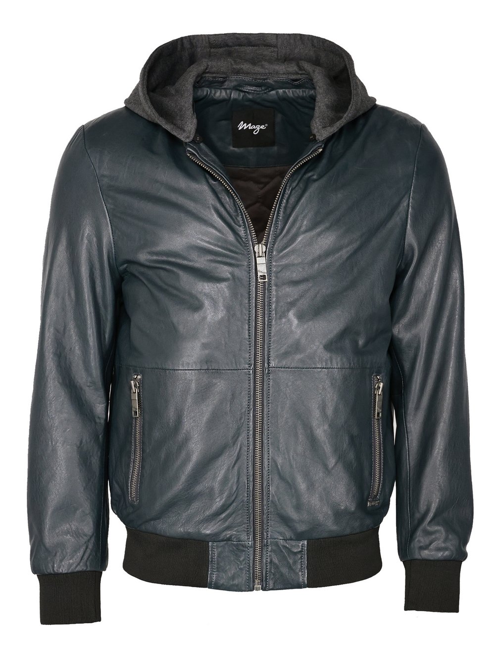 Thumbnail - Maze Lederjacke Herren grau, L