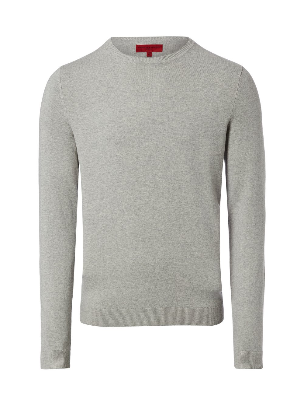 Finshley & Harding Strickpullover Herren Baumwolle grau meliert, M