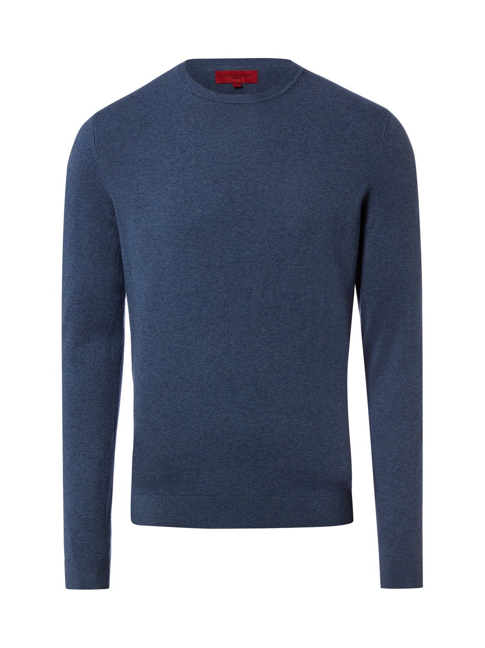 Finshley & Harding Strickpullover Herren Baumwolle blau meliert, L