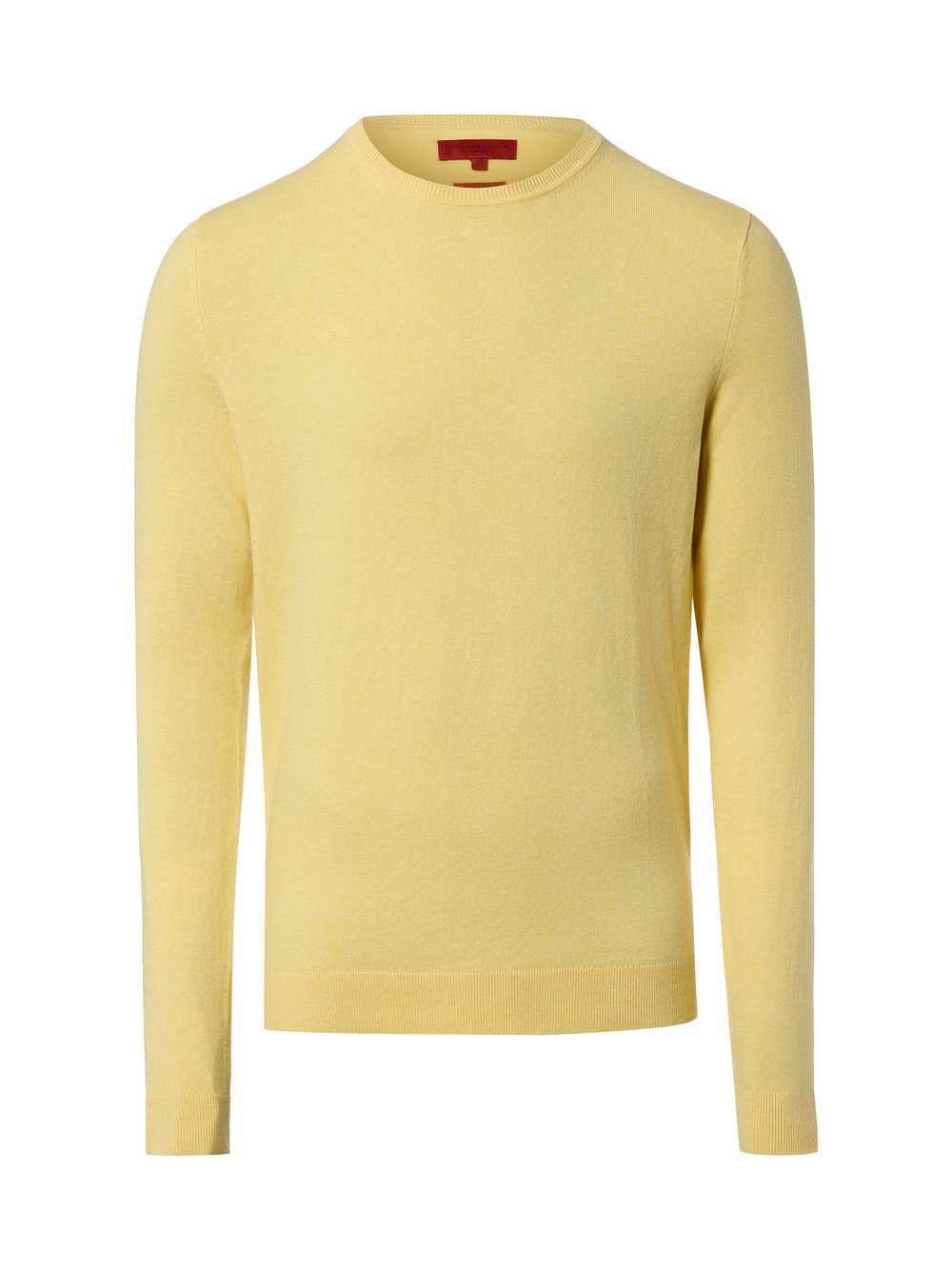 Finshley & Harding Strickpullover Herren Baumwolle gelb meliert, M
