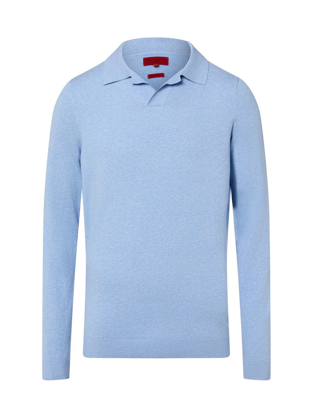 Finshley & Harding Strickpullover Herren Baumwolle blau meliert, M