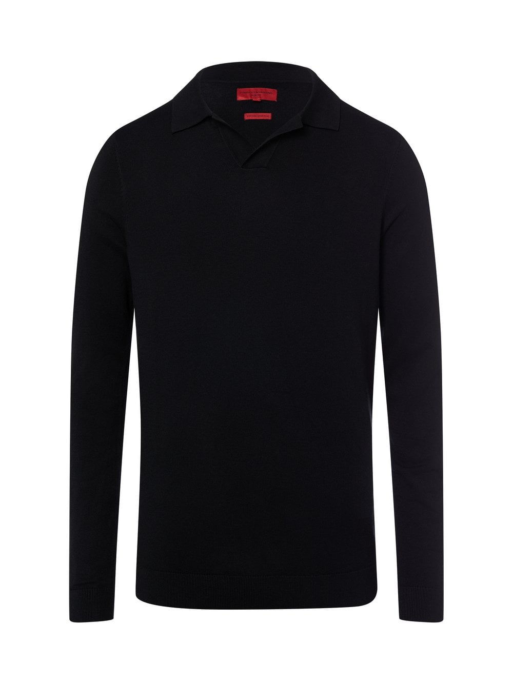 Finshley & Harding Strickpullover Herren Baumwolle schwarz, M