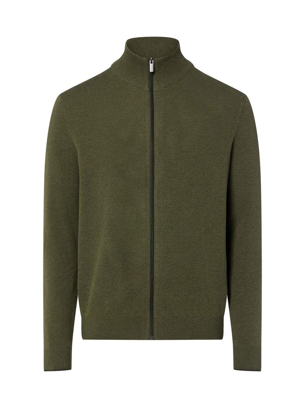 Nils Sundström Strickjacke Herren Baumwolle grün meliert, L