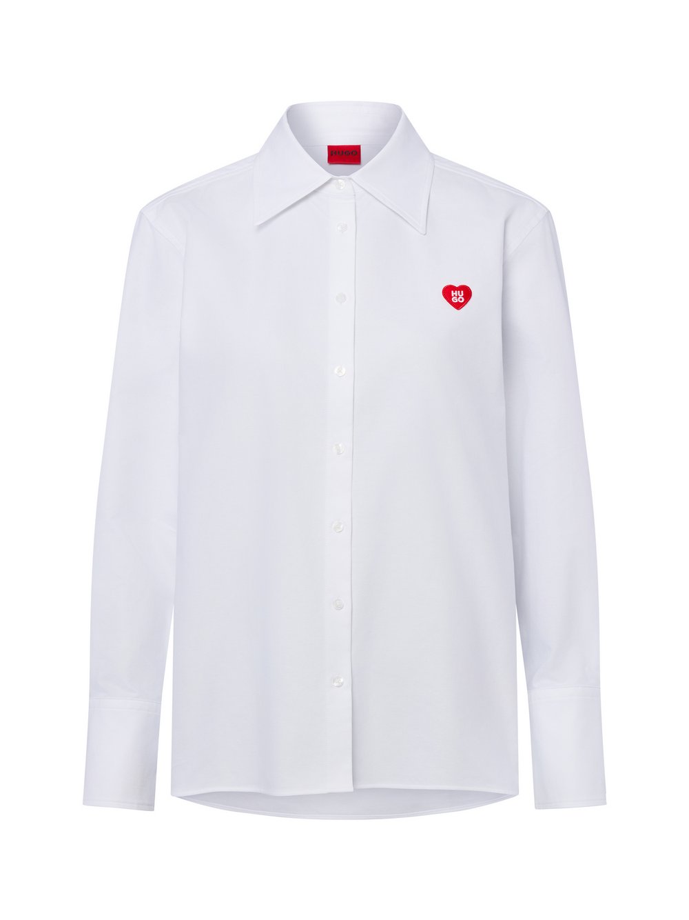 Thumbnail - HUGO Hemdbluse Damen Baumwolle weiß, 40