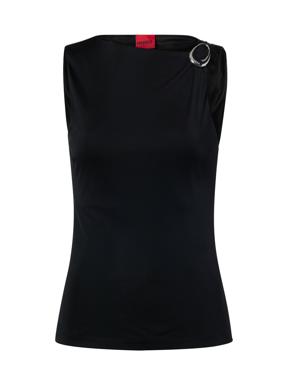 Thumbnail - HUGO Top Damen Viskose schwarz, L